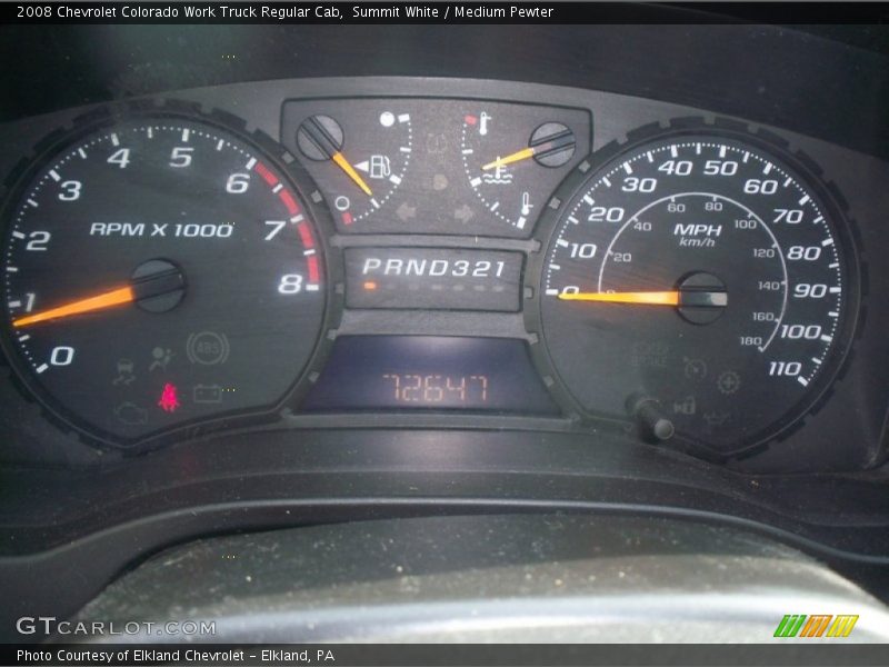 Summit White / Medium Pewter 2008 Chevrolet Colorado Work Truck Regular Cab