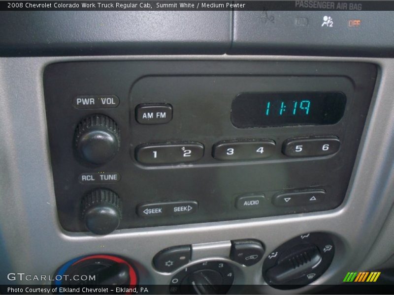 Summit White / Medium Pewter 2008 Chevrolet Colorado Work Truck Regular Cab