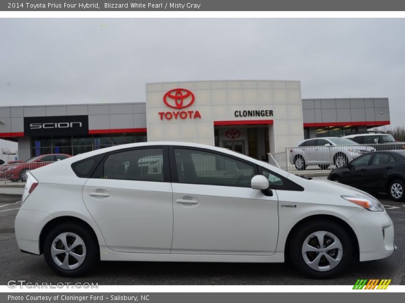 Blizzard White Pearl / Misty Gray 2014 Toyota Prius Four Hybrid