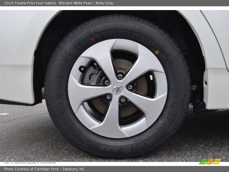 Blizzard White Pearl / Misty Gray 2014 Toyota Prius Four Hybrid