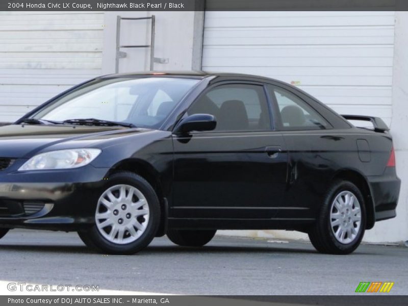 Nighthawk Black Pearl / Black 2004 Honda Civic LX Coupe
