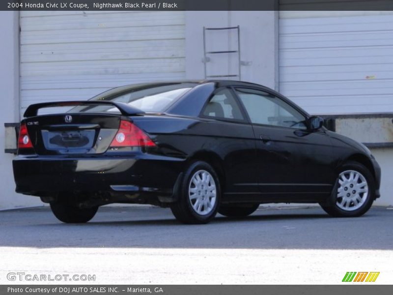 Nighthawk Black Pearl / Black 2004 Honda Civic LX Coupe