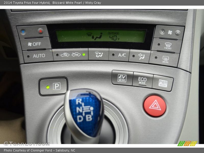 Blizzard White Pearl / Misty Gray 2014 Toyota Prius Four Hybrid
