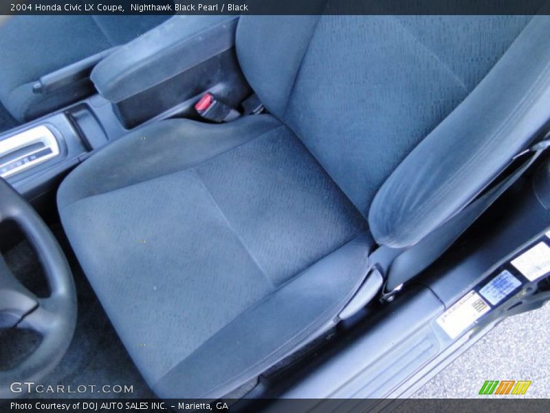 Nighthawk Black Pearl / Black 2004 Honda Civic LX Coupe