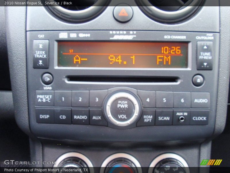 Silver Ice / Black 2010 Nissan Rogue SL
