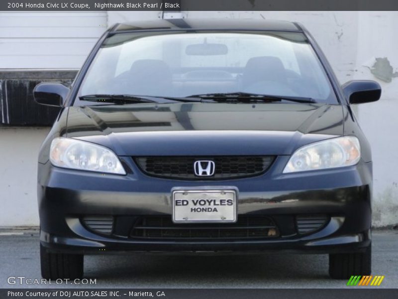 Nighthawk Black Pearl / Black 2004 Honda Civic LX Coupe