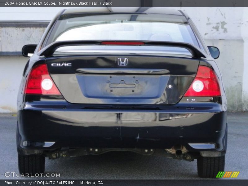 Nighthawk Black Pearl / Black 2004 Honda Civic LX Coupe