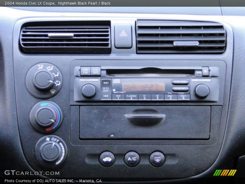 Nighthawk Black Pearl / Black 2004 Honda Civic LX Coupe