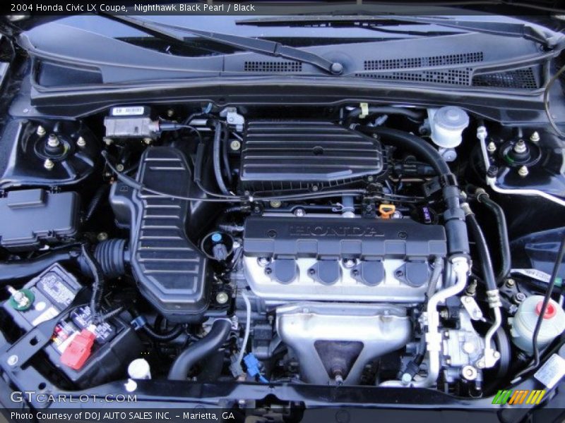 Nighthawk Black Pearl / Black 2004 Honda Civic LX Coupe