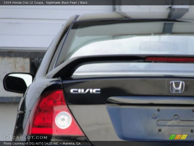 Nighthawk Black Pearl / Black 2004 Honda Civic LX Coupe