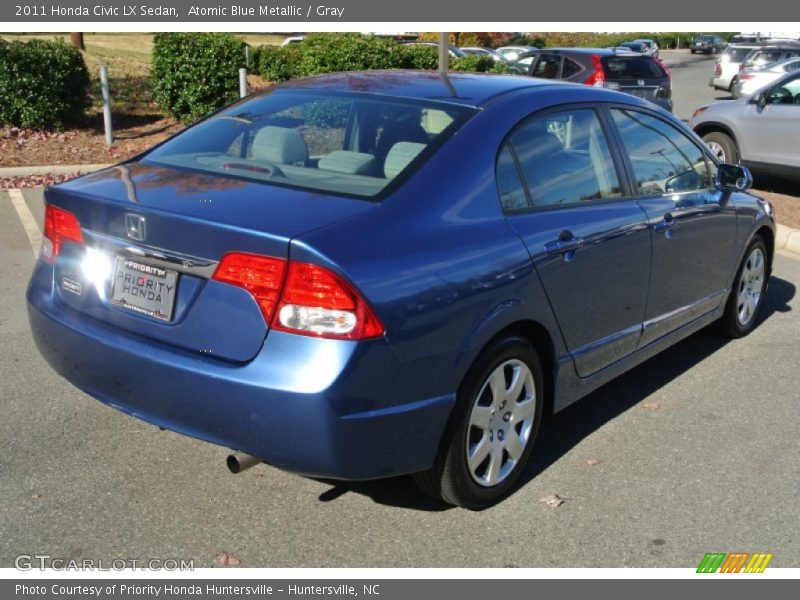 Atomic Blue Metallic / Gray 2011 Honda Civic LX Sedan