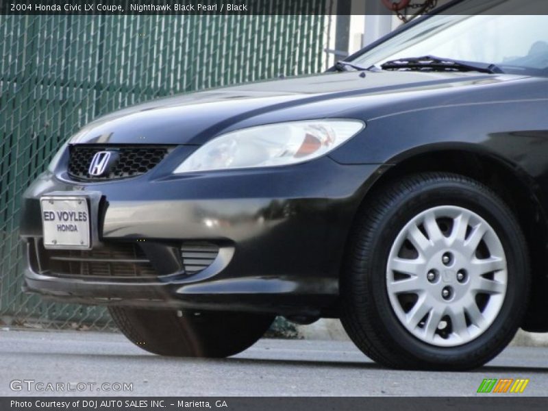 Nighthawk Black Pearl / Black 2004 Honda Civic LX Coupe