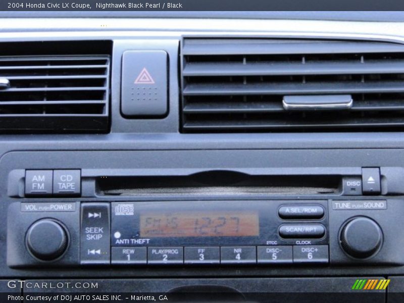 Nighthawk Black Pearl / Black 2004 Honda Civic LX Coupe