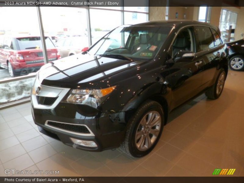 Crystal Black Pearl / Ebony 2013 Acura MDX SH-AWD Advance