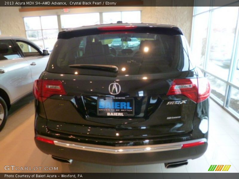 Crystal Black Pearl / Ebony 2013 Acura MDX SH-AWD Advance