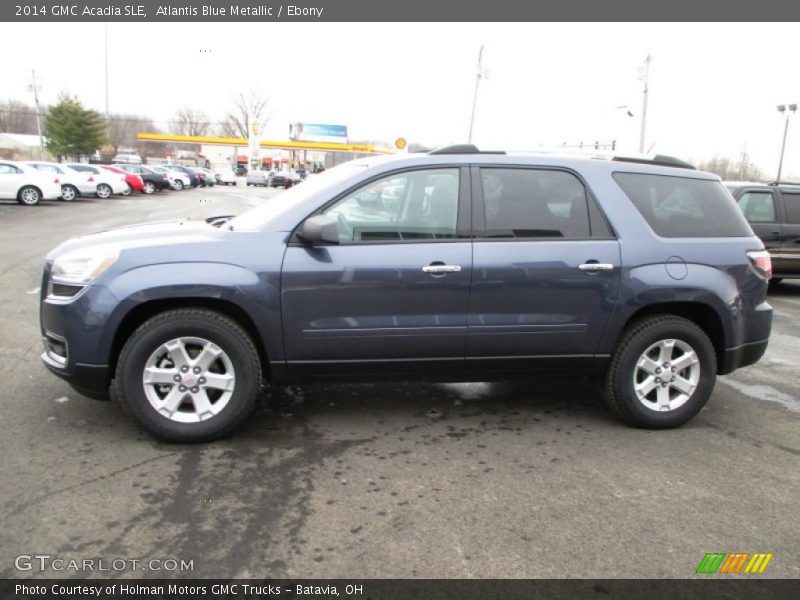Atlantis Blue Metallic / Ebony 2014 GMC Acadia SLE