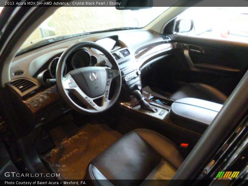 Crystal Black Pearl / Ebony 2013 Acura MDX SH-AWD Advance