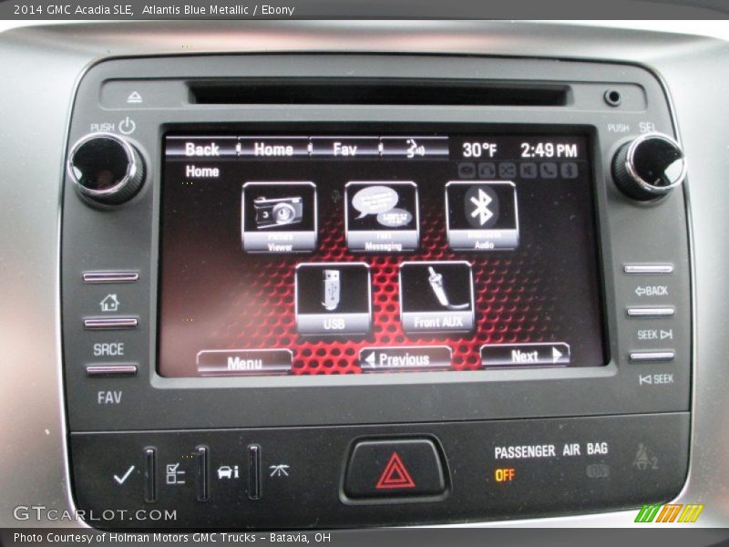 Atlantis Blue Metallic / Ebony 2014 GMC Acadia SLE