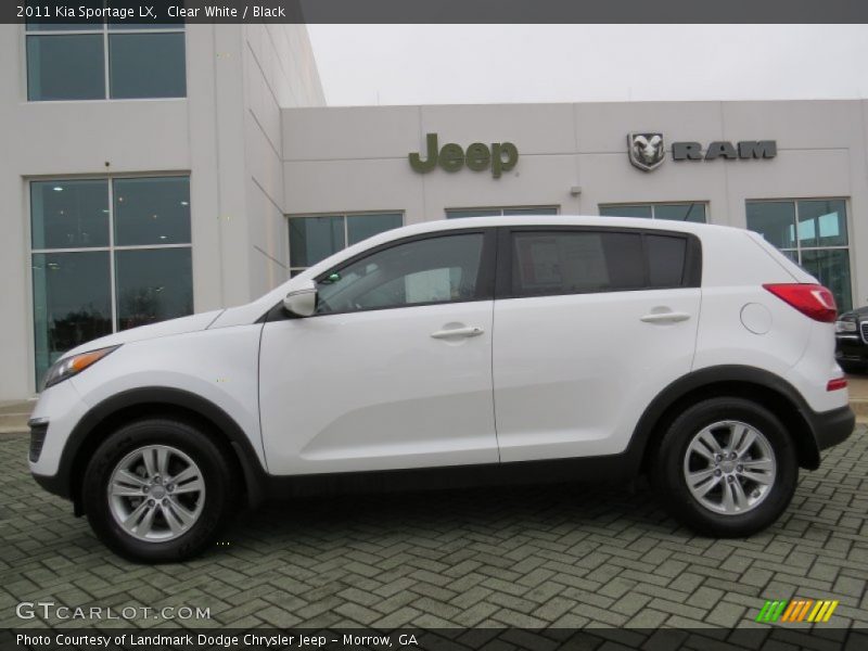 Clear White / Black 2011 Kia Sportage LX