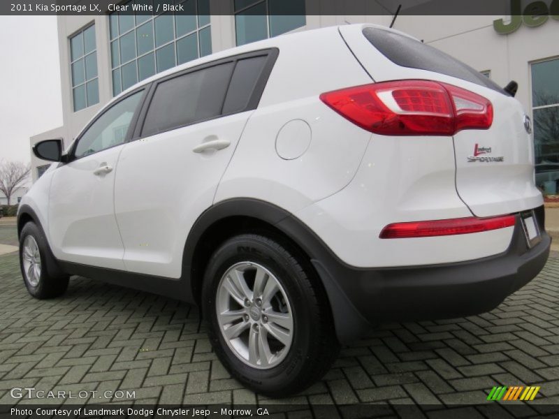Clear White / Black 2011 Kia Sportage LX