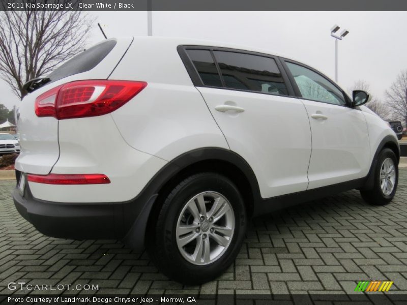 Clear White / Black 2011 Kia Sportage LX