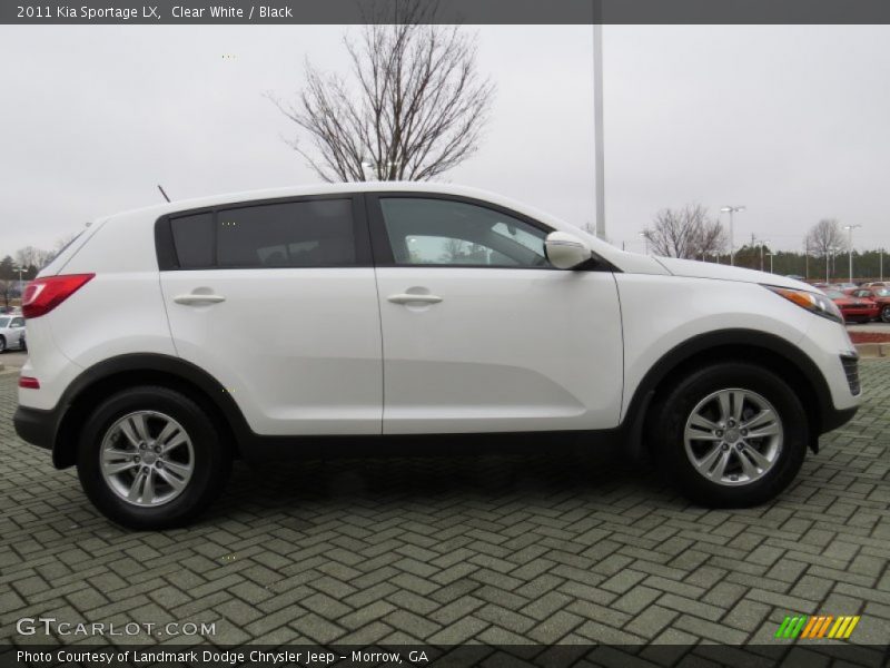 Clear White / Black 2011 Kia Sportage LX