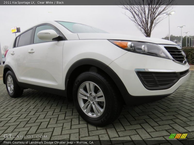 Clear White / Black 2011 Kia Sportage LX