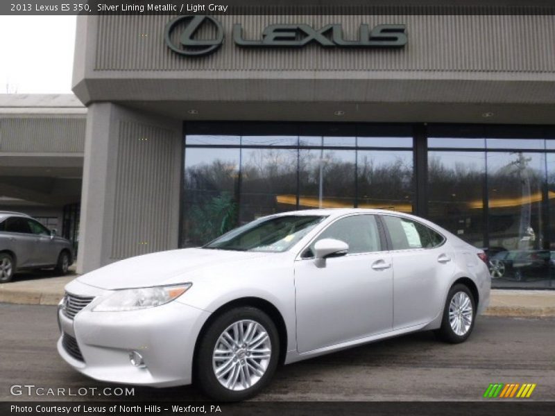 Silver Lining Metallic / Light Gray 2013 Lexus ES 350