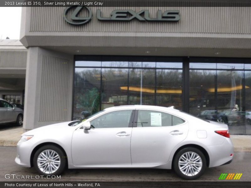 Silver Lining Metallic / Light Gray 2013 Lexus ES 350