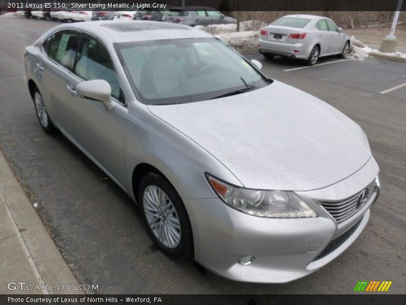 Silver Lining Metallic / Light Gray 2013 Lexus ES 350