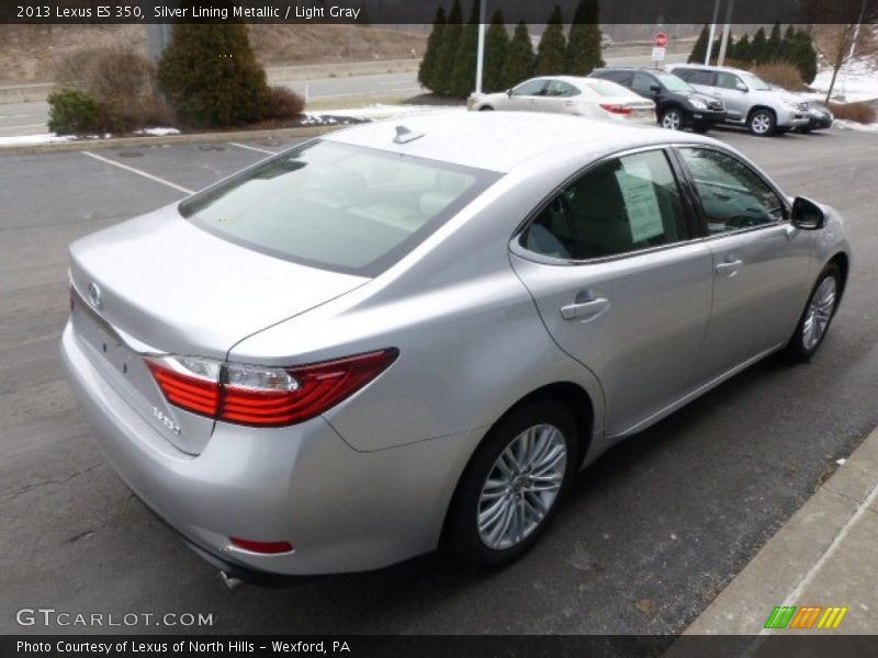Silver Lining Metallic / Light Gray 2013 Lexus ES 350