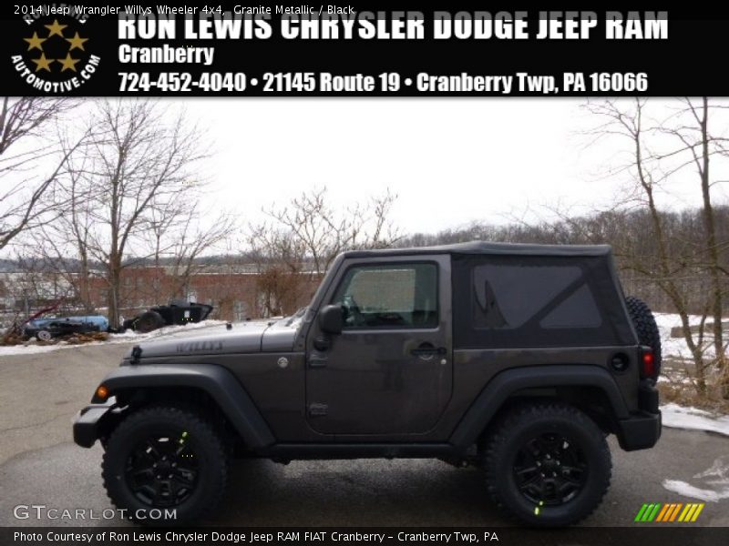Granite Metallic / Black 2014 Jeep Wrangler Willys Wheeler 4x4