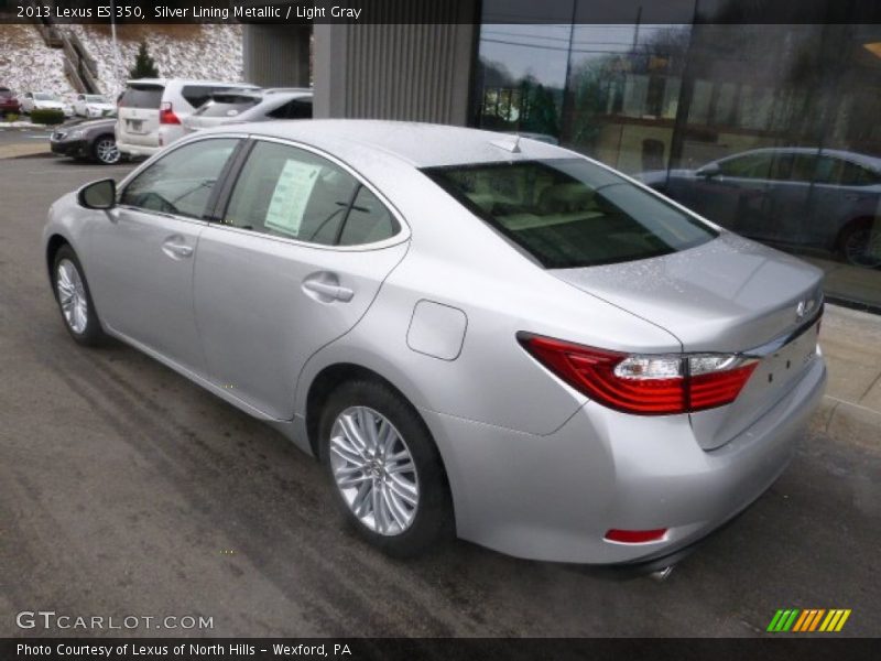 Silver Lining Metallic / Light Gray 2013 Lexus ES 350