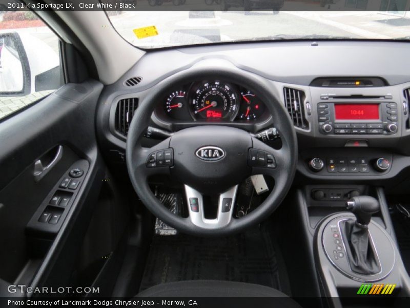 Clear White / Black 2011 Kia Sportage LX