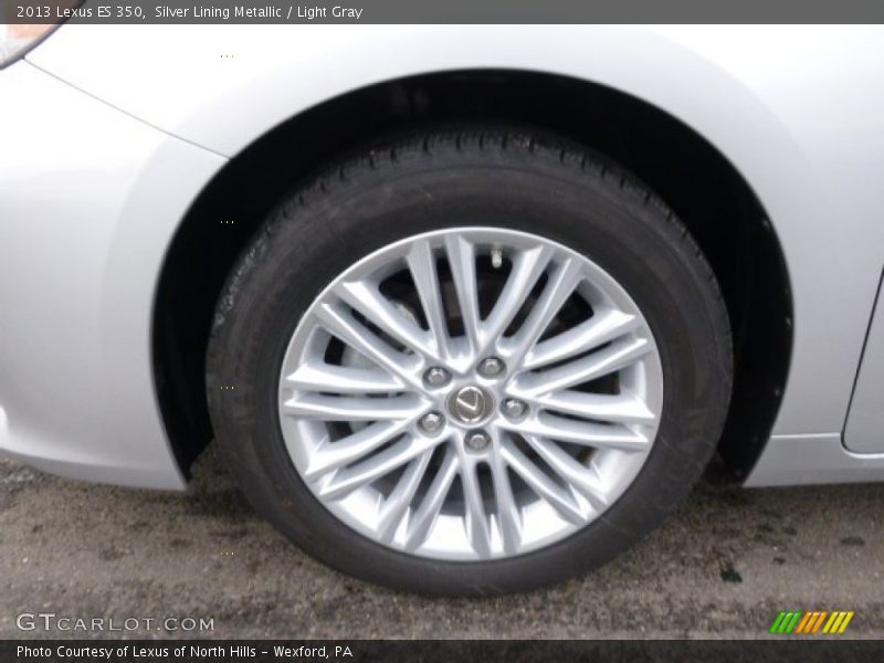 Silver Lining Metallic / Light Gray 2013 Lexus ES 350