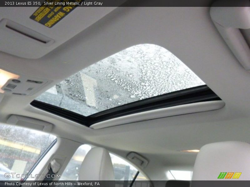 Silver Lining Metallic / Light Gray 2013 Lexus ES 350