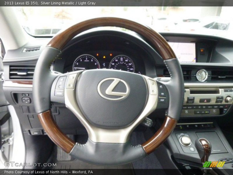 Silver Lining Metallic / Light Gray 2013 Lexus ES 350
