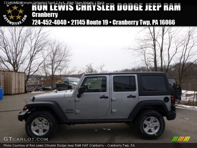 Billet Silver Metallic / Black 2014 Jeep Wrangler Unlimited Sport S 4x4