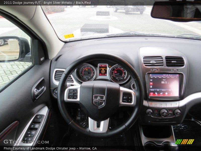 Bright Silver Metallic / Black/Red 2011 Dodge Journey R/T