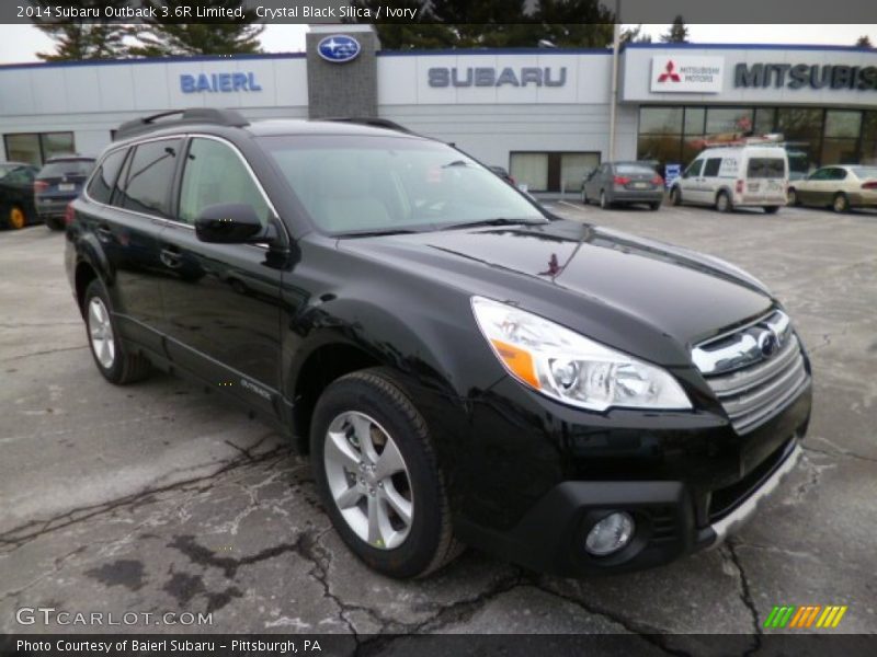 Crystal Black Silica / Ivory 2014 Subaru Outback 3.6R Limited