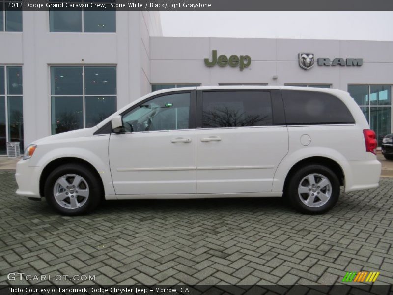 Stone White / Black/Light Graystone 2012 Dodge Grand Caravan Crew