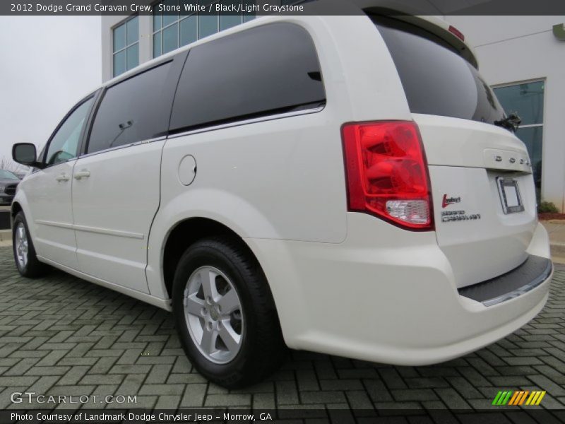 Stone White / Black/Light Graystone 2012 Dodge Grand Caravan Crew