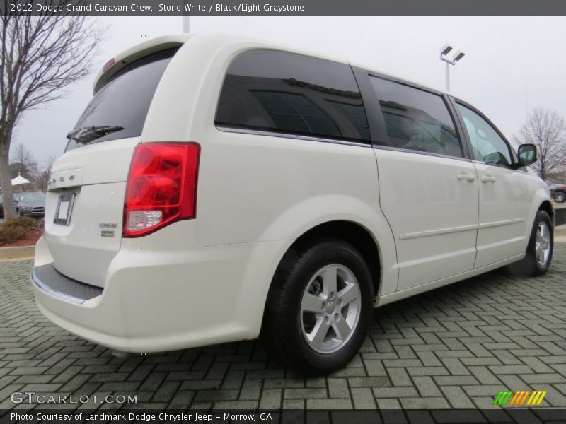 Stone White / Black/Light Graystone 2012 Dodge Grand Caravan Crew
