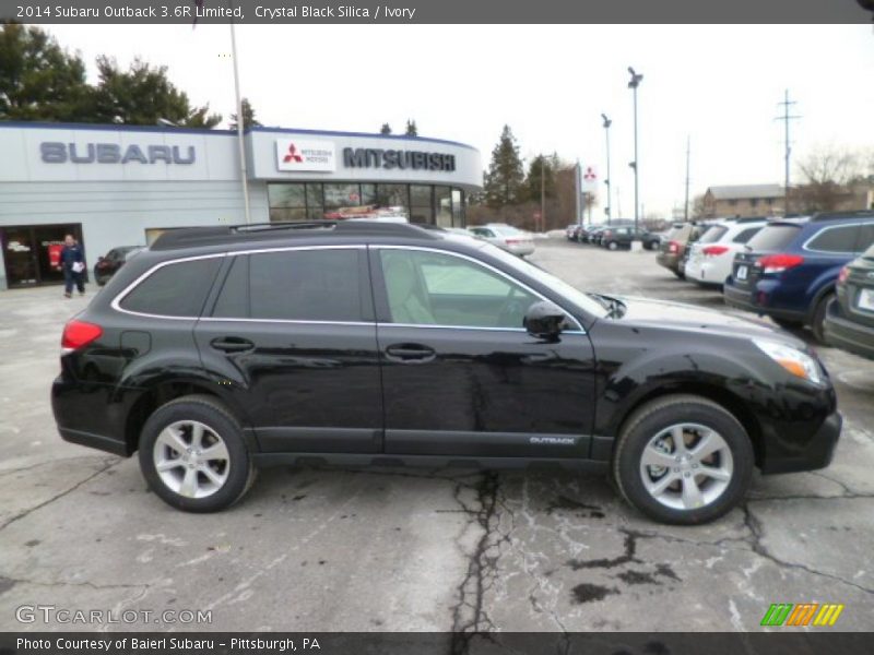 Crystal Black Silica / Ivory 2014 Subaru Outback 3.6R Limited