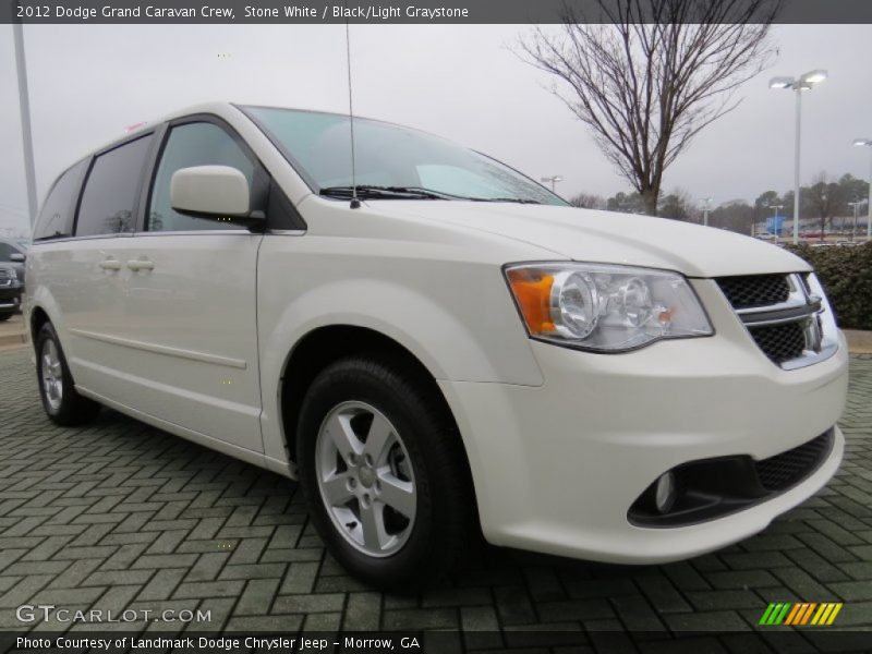 Stone White / Black/Light Graystone 2012 Dodge Grand Caravan Crew