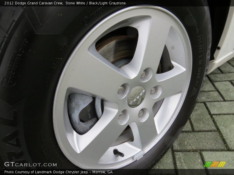 Stone White / Black/Light Graystone 2012 Dodge Grand Caravan Crew