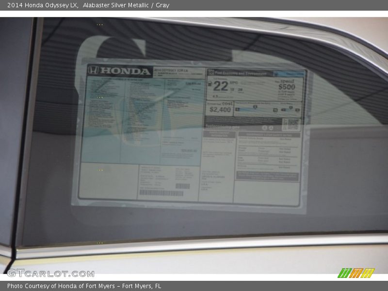 Alabaster Silver Metallic / Gray 2014 Honda Odyssey LX
