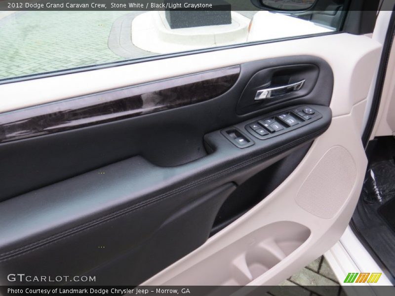 Stone White / Black/Light Graystone 2012 Dodge Grand Caravan Crew