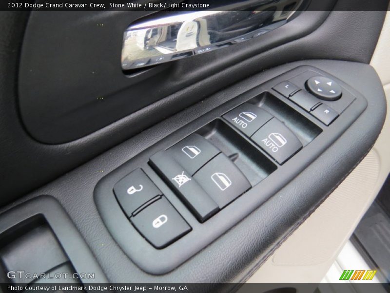 Stone White / Black/Light Graystone 2012 Dodge Grand Caravan Crew