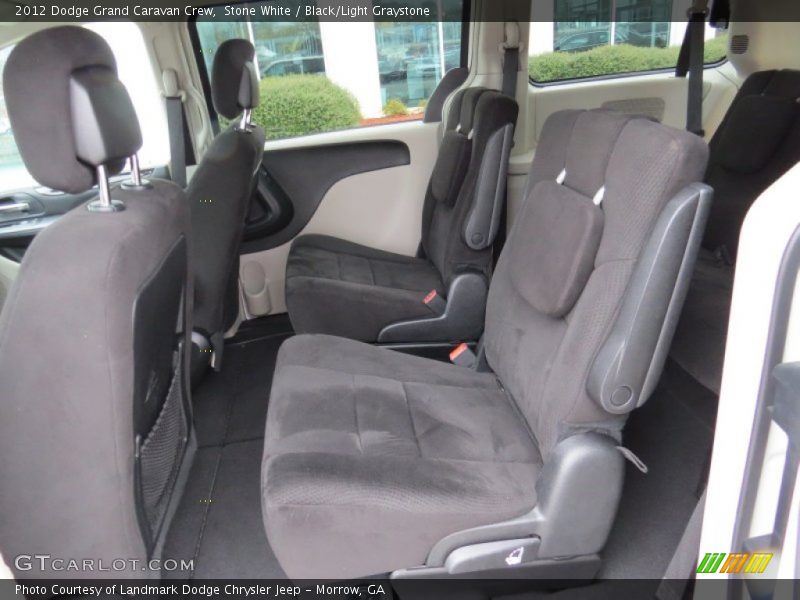 Stone White / Black/Light Graystone 2012 Dodge Grand Caravan Crew